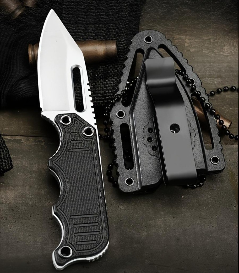 Everyday Carry (Edc) Knife - Portable Neck Knife with Kydex Sheath