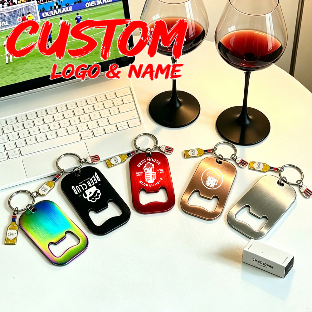 Bottle Opener Keyring - Personalized Stainless Steel Bottle Opener Keychain