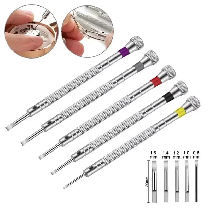 Micro Screwdriver Kit - 5pcs/set 0.8-1.6mm Steel Screwdriver for Watch