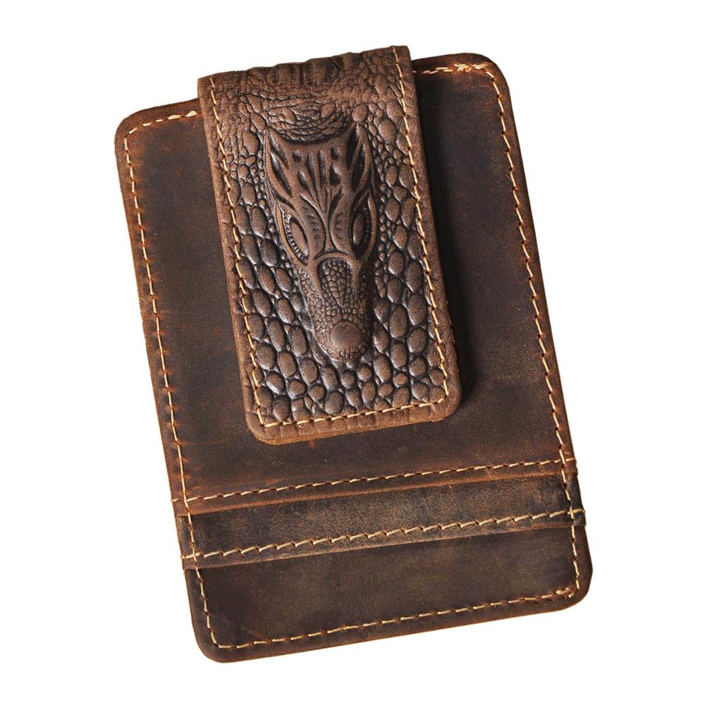 2020 Xu Hướng Da Thật Từ Tính  - đánh giá và giá Money Clip Magnetic