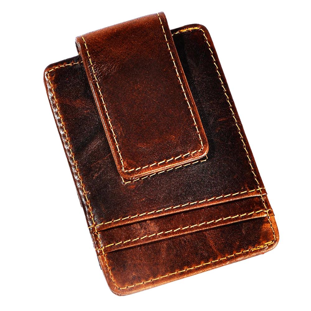 2020 Xu Hướng Da Thật Từ Tính  - đánh giá và giá Money Clip Magnetic