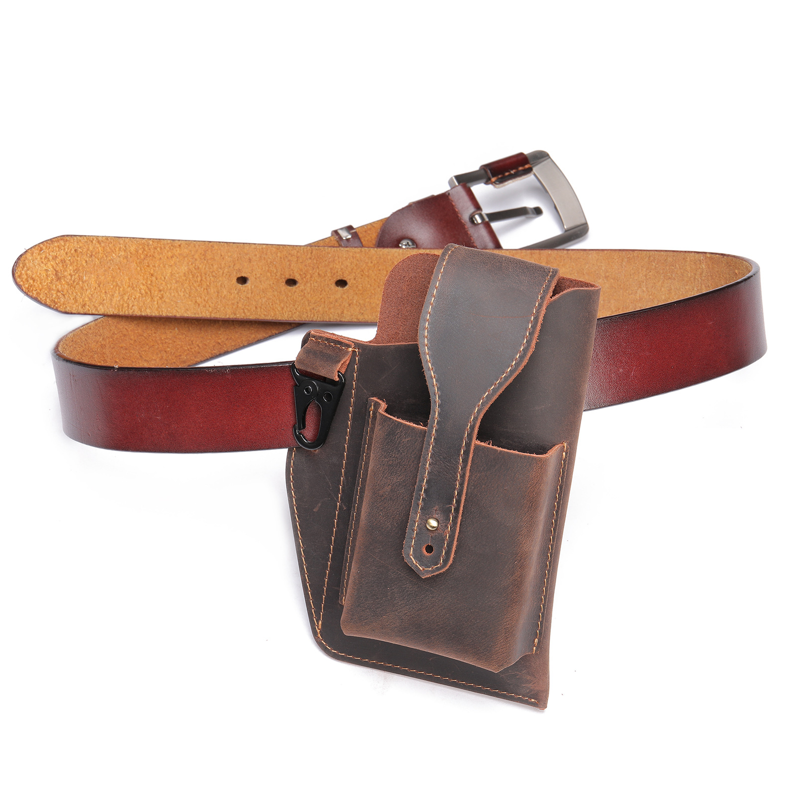 Crazy Horse Leather Phone Hols - đánh giá và giá Edc Carry For Men