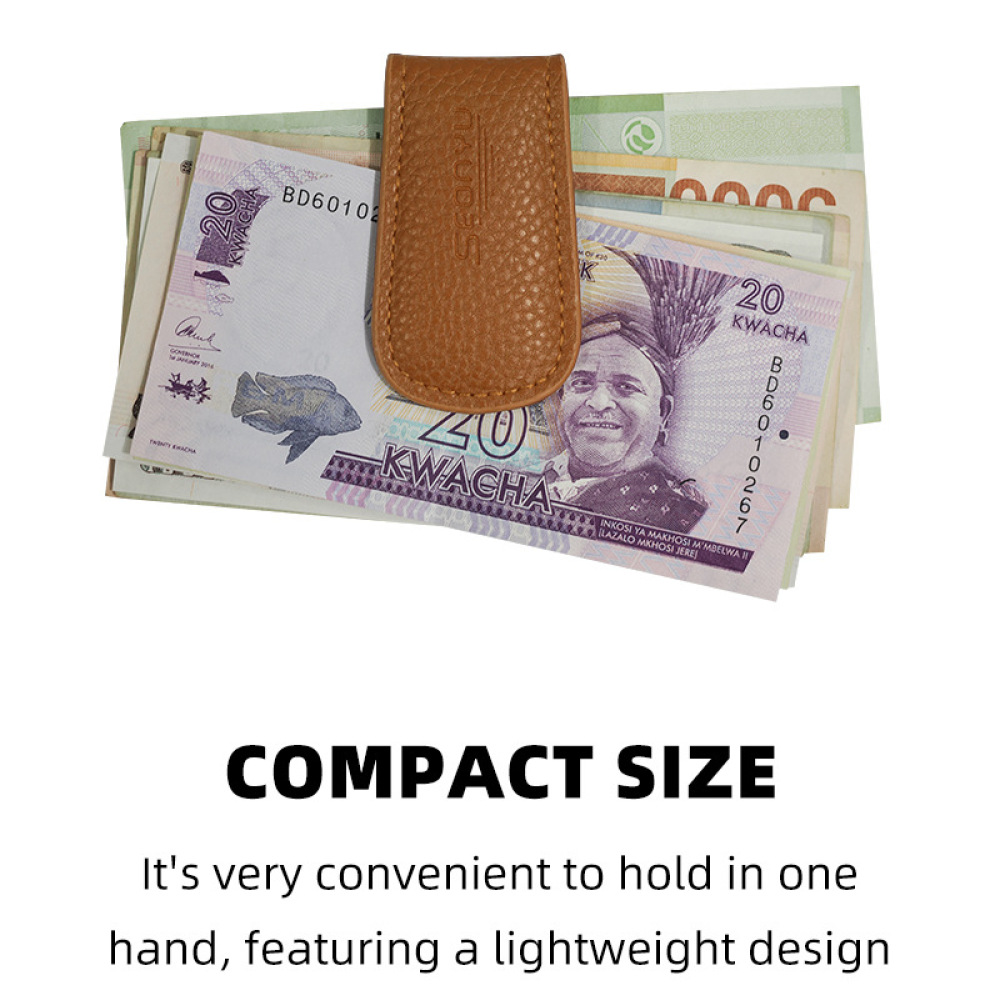 Luxury Cowhide Leather Magneti - đánh giá và giá Money Clip Magnetic