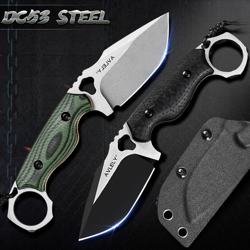High-hardness DC53 steel strai - đánh giá và giá Edc Fixed Blade Deep Carry