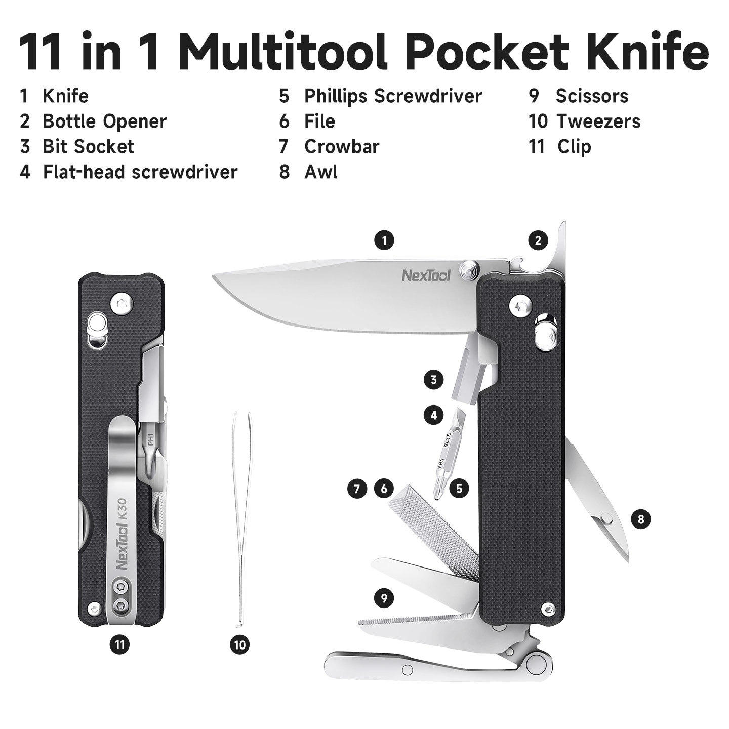 NexTool Knight K30 11 In 1 Mul - đánh giá và giá Micro Screwdriver Kit
