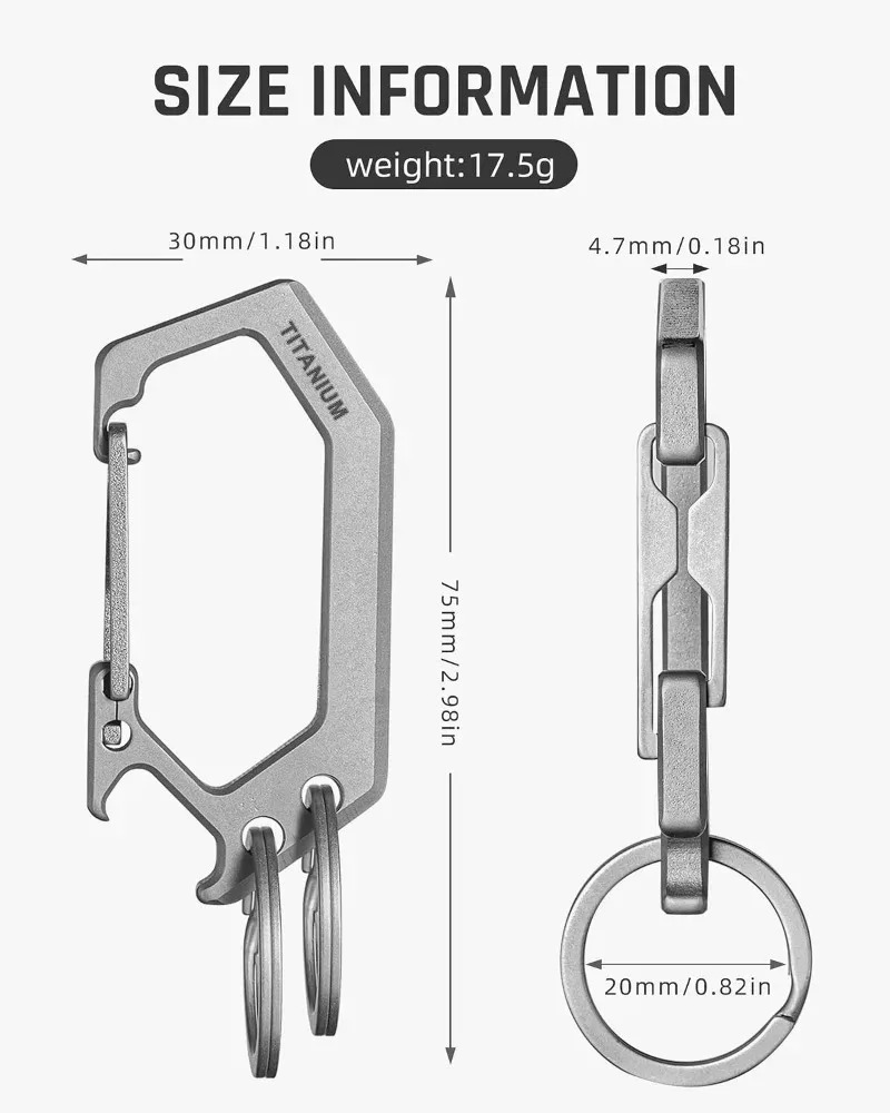 Titanium Alloy Fish Bone Key R - đánh giá và giá Bottle Opener Keyring